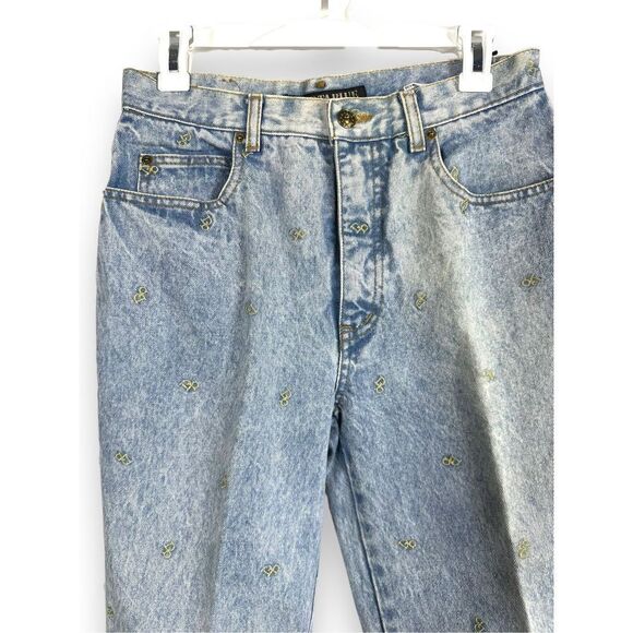 90’s Mom Vintage Dakota Blue Embroidered Jeans - Picture 2 of 10